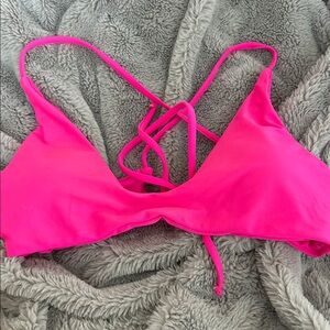Pink bikini top